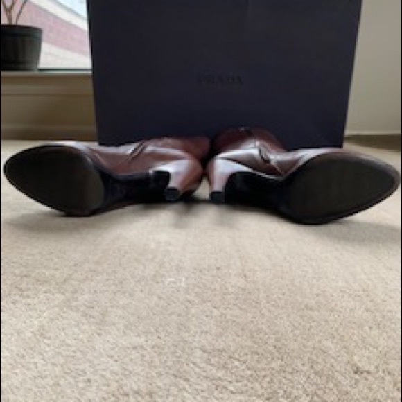 Prada Brown Knee High Boots - Picture 2 of 3